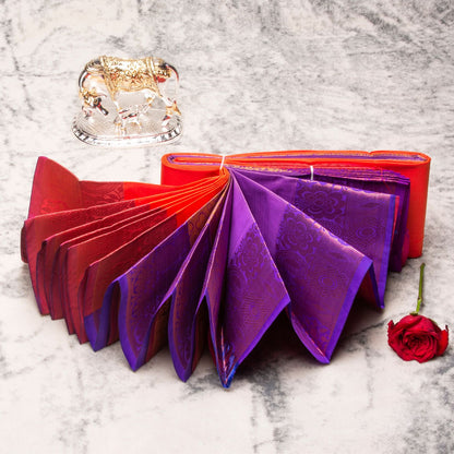 Kanchipuram Soft Orange Silk Saree | KA10015