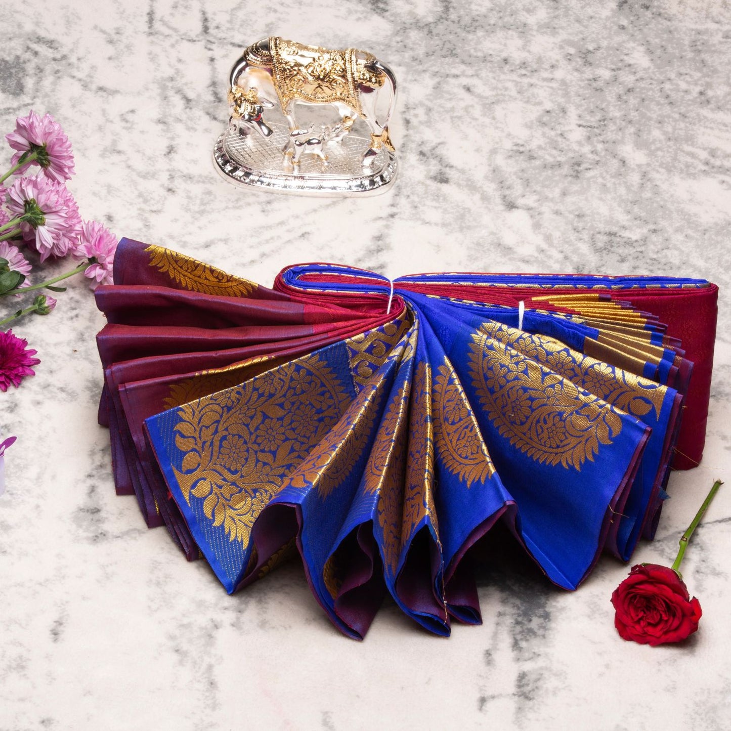 Kanchipuram Soft Lite Plum Silk Saree | KA10011