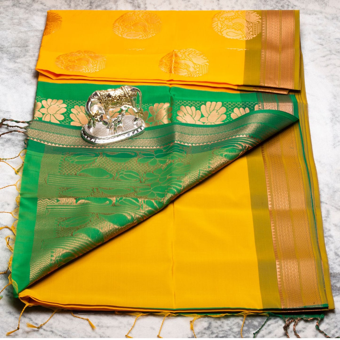 Kanchipuram Soft Thread Haladhi Silk Saree | KA10038