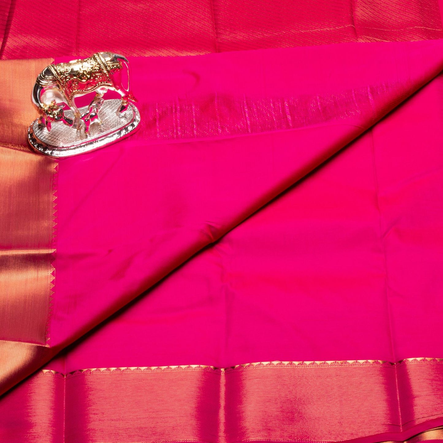 Kanchipuram Zary Rose Pink Silk Saree | KA10143