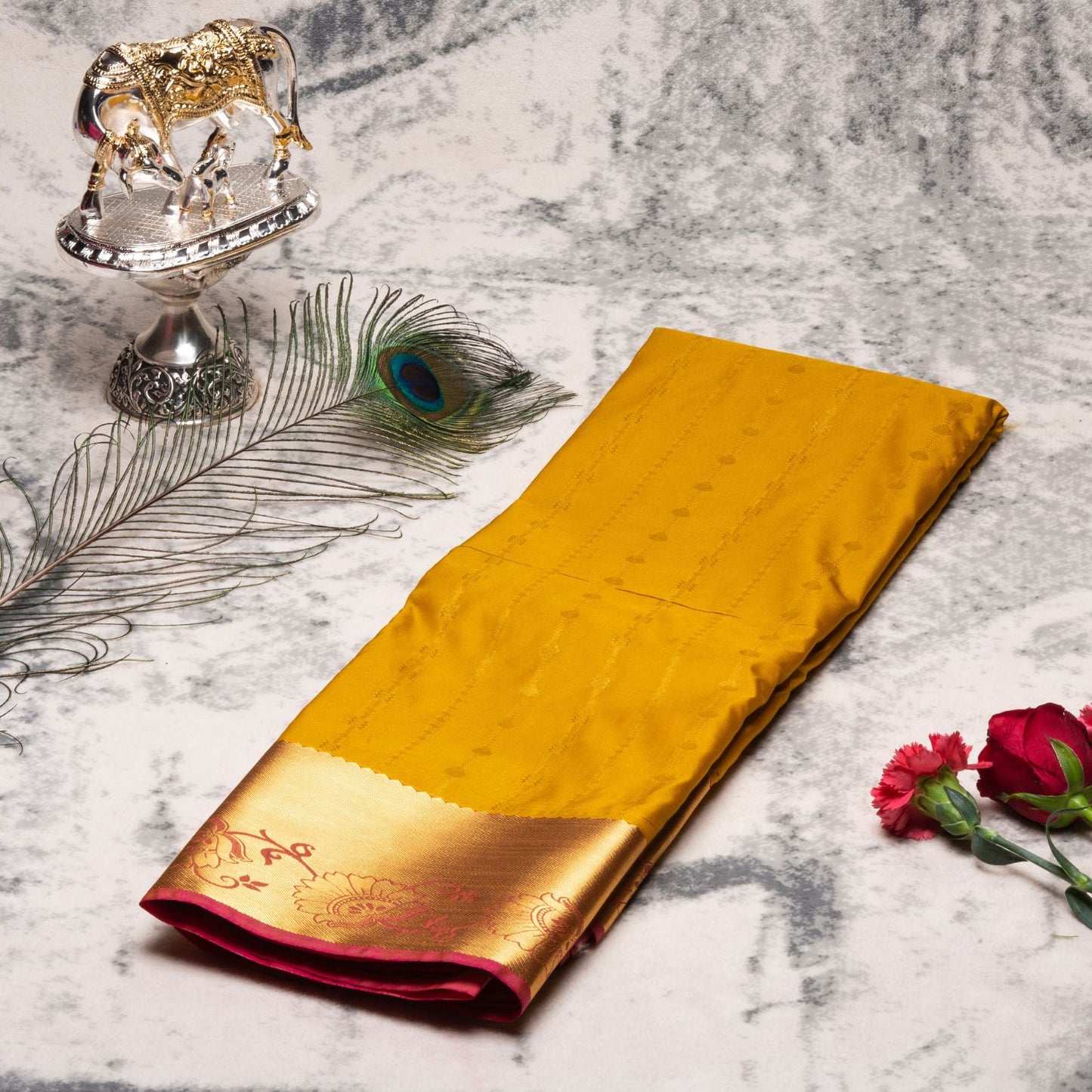 Kanchipuram Traditional Medallion Silk Saree | KA10131