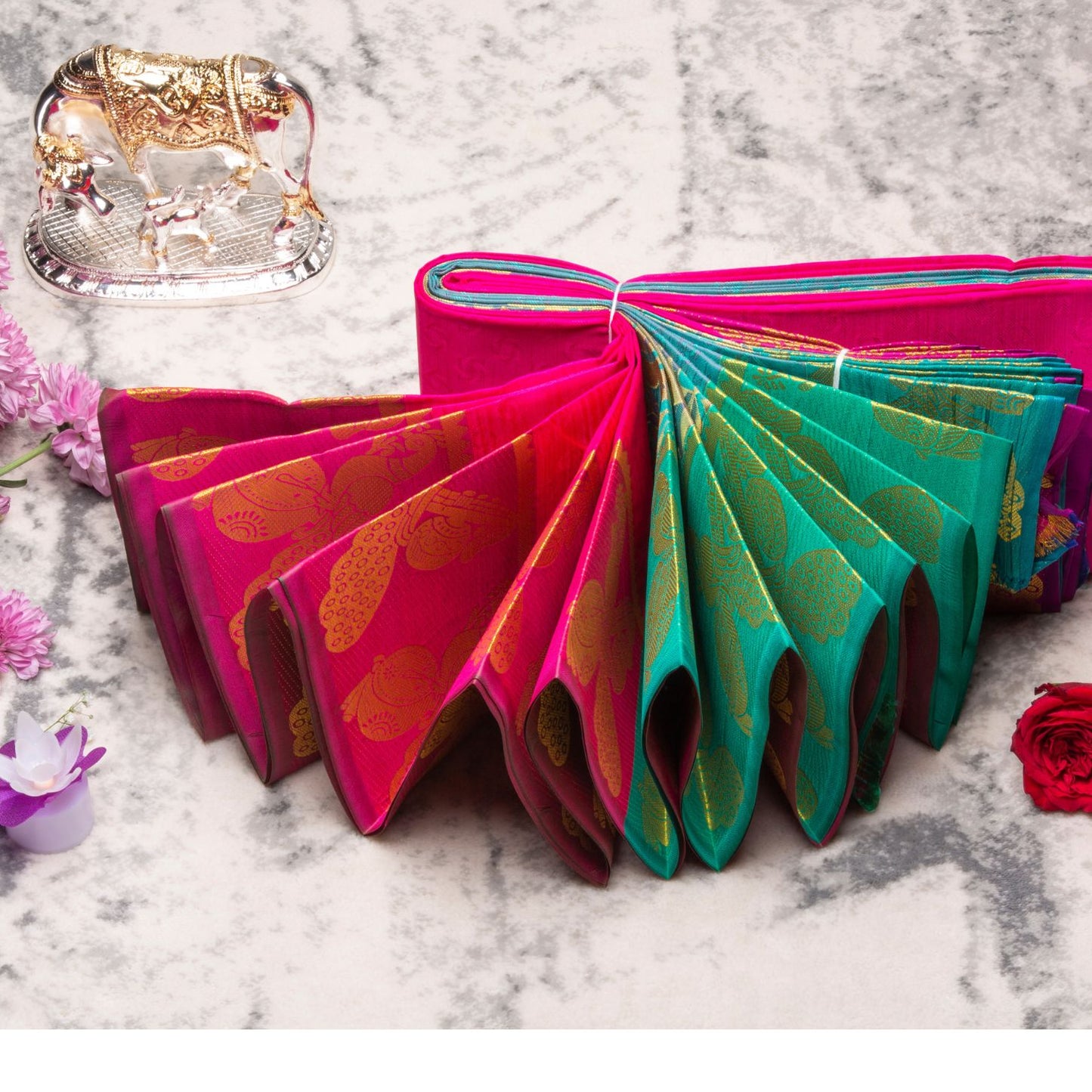 Kanchipuram Soft Rani Pink Silk Saree | KA10001