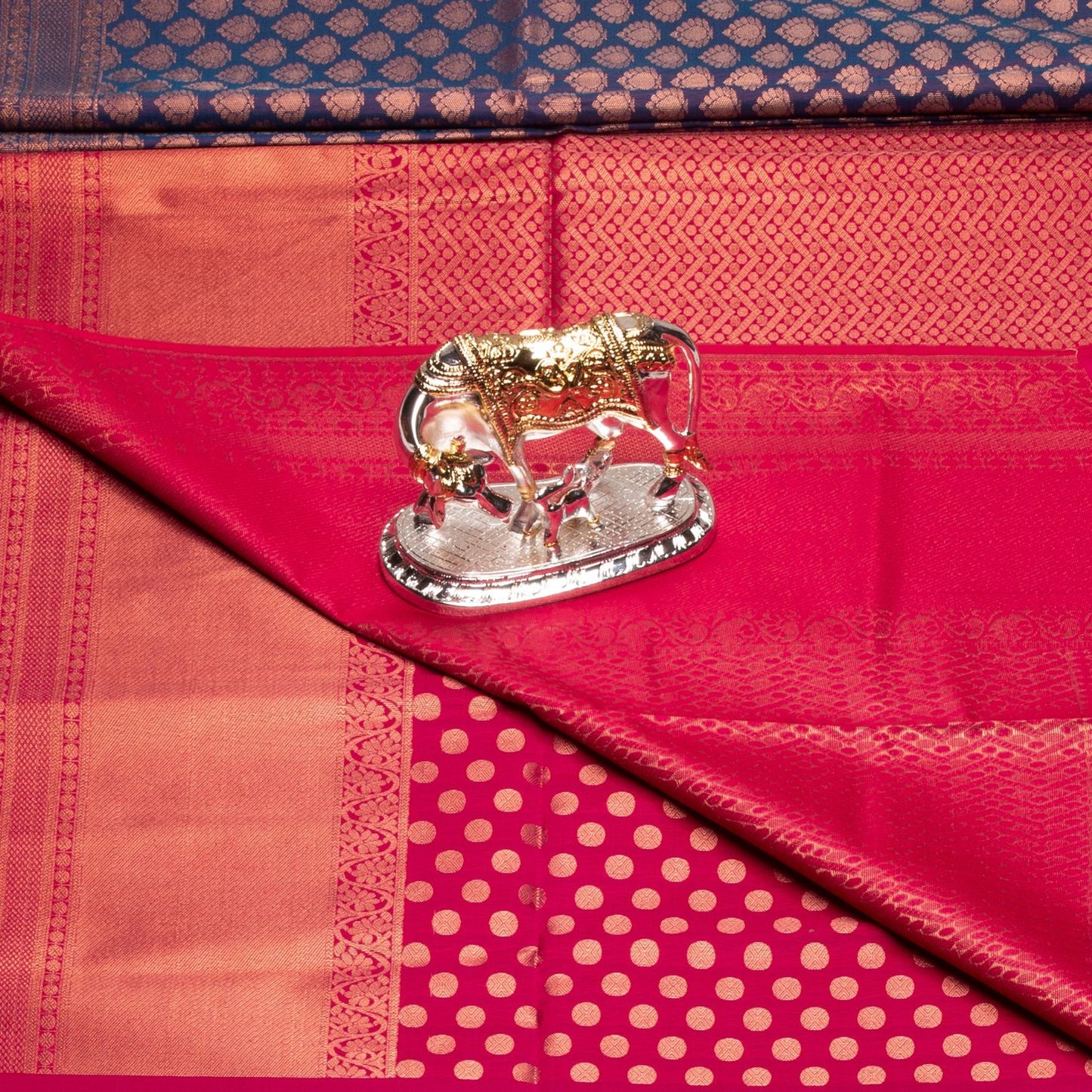 1000 Butta Blue Silk Saree | KA10071