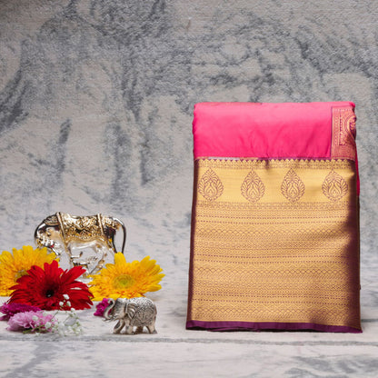 Kanchipuram Pure Ruby Red Silk Saree	 | KA10223