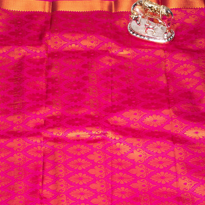 Kanchipuram Tissue Haladhi Silk Saree | KA10190