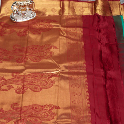 Kanchipuram Pure Cerulean Silk Saree	 | KA10222