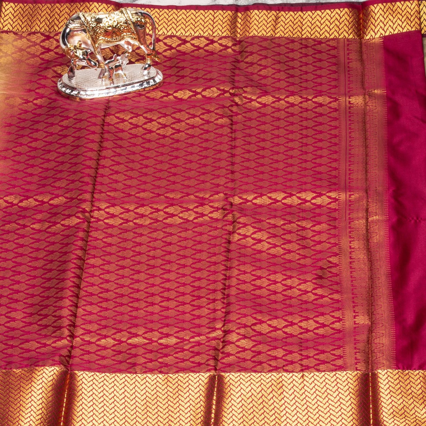 Kanchipuram Traditional Moss Green Silk Saree | KA10123