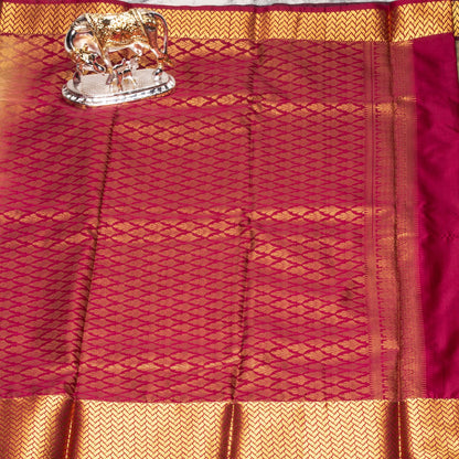 Kanchipuram Traditional Moss Green Silk Saree | KA10123