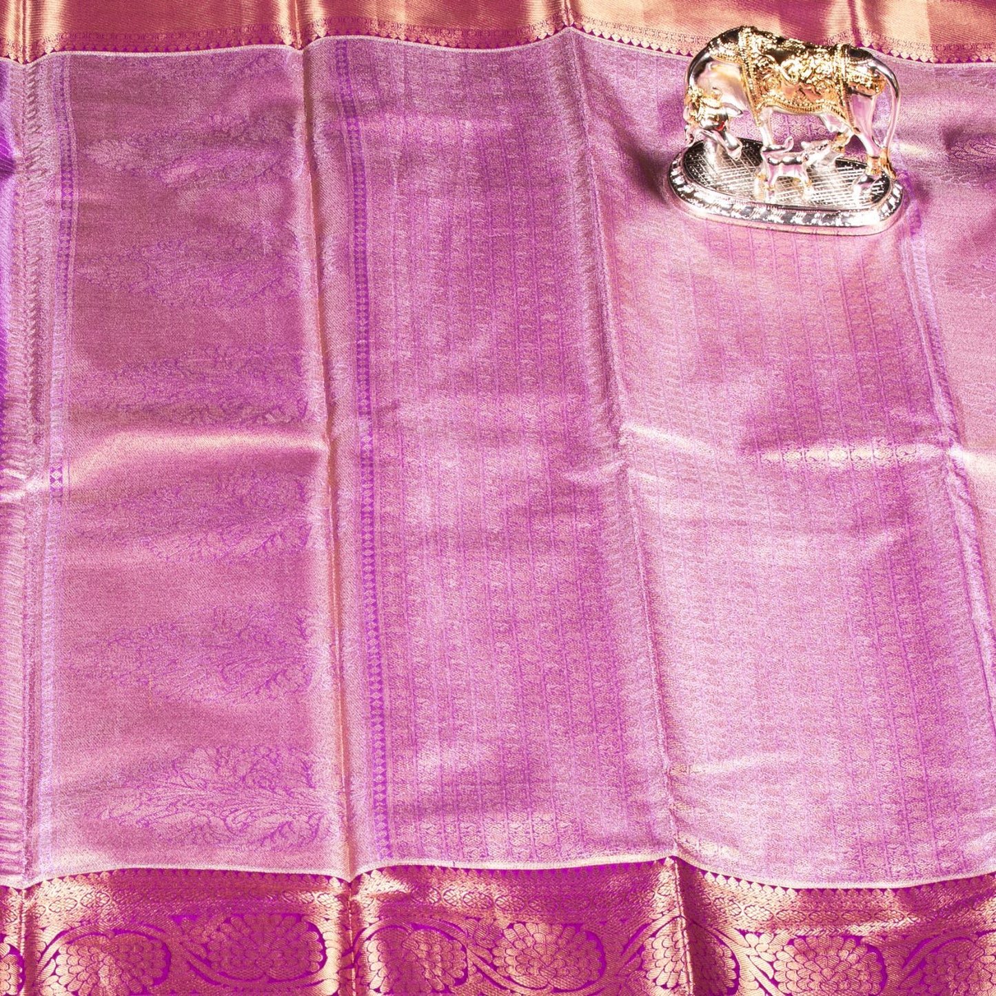 Kanchipuram Tissue Baby Blue Silk Saree | KA10172