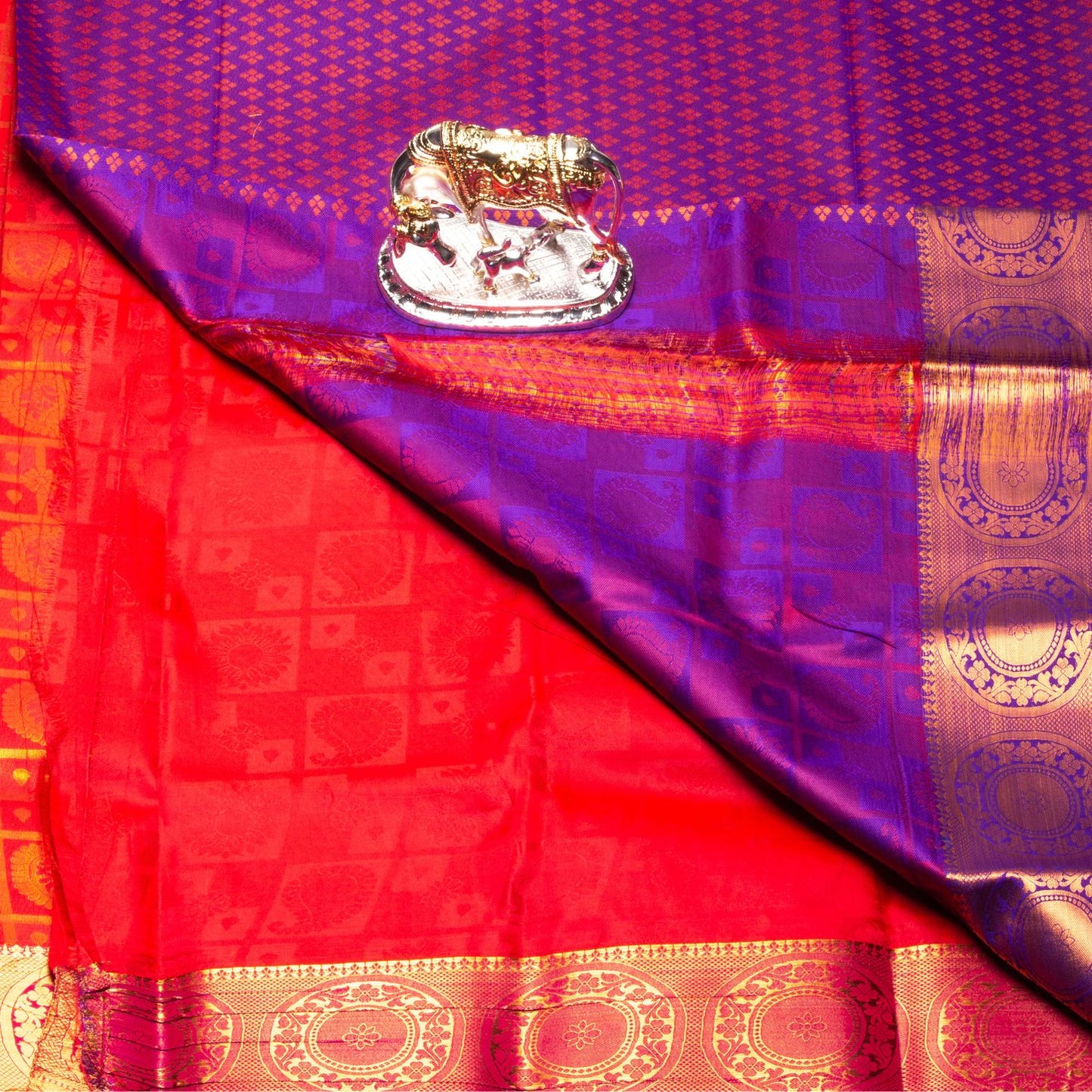 Kanchipuram Tissue Royal Blue Silk Saree | KA10180