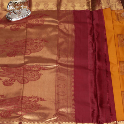 Kanchipuram Pure Haladhi Silk Saree	 | KA10224