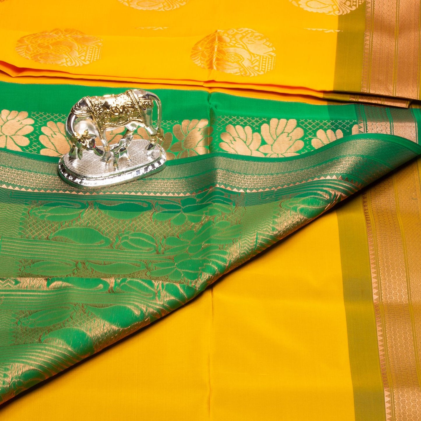 Kanchipuram Soft Thread Haladhi Silk Saree | KA10038