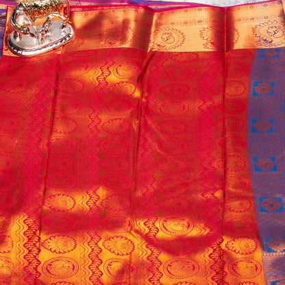 Kanchipuram Tissue Ananda Blue Silk Saree | KA10186