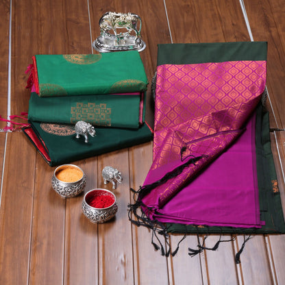 Kanchipuram Soft Green Silk Saree | KA10253