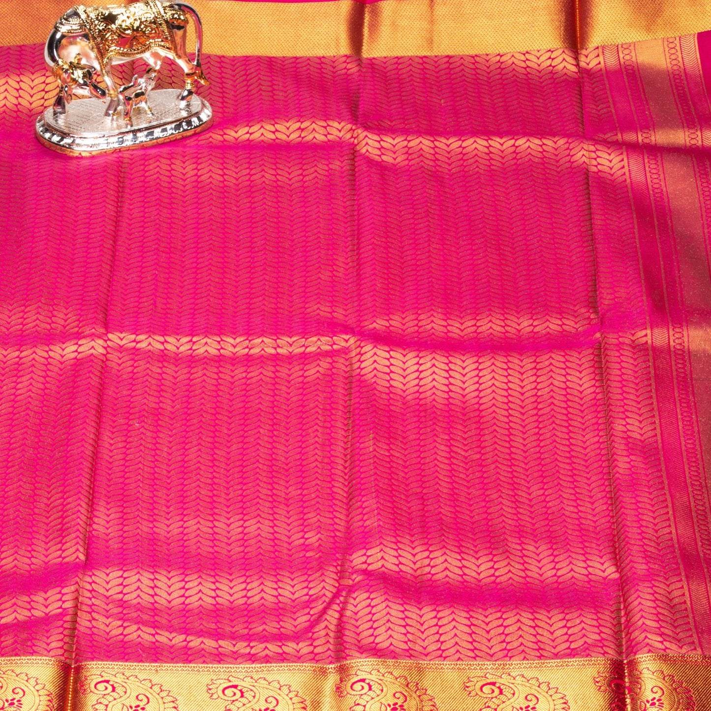 Kanchipuram Zary Pista Silk Saree | KA10111