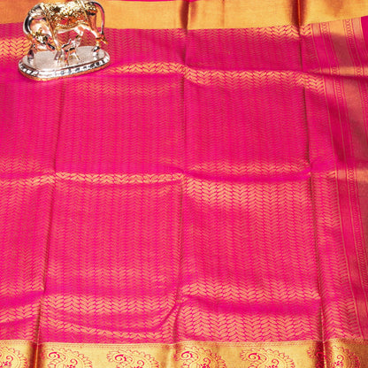 Kanchipuram Zary Pista Silk Saree | KA10111