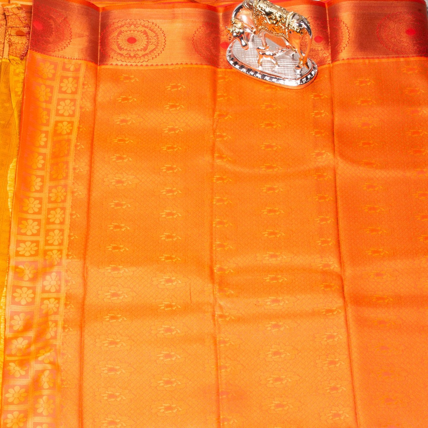 Kanchipuram Tissue Haladhi Silk Saree | KA10191