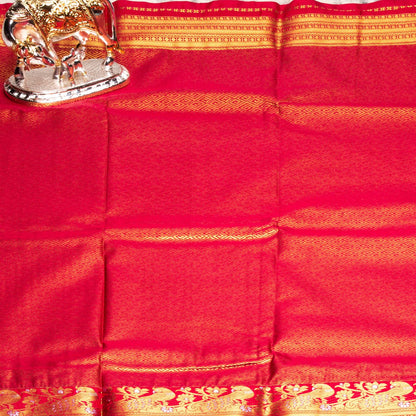 Kanchipuram Zary Medium Sea Green Silk Saree | KA10099