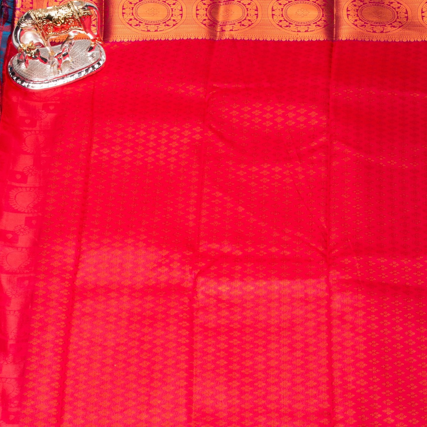 Kanchipuram Tissue Ananda Blue Silk Saree | KA10187