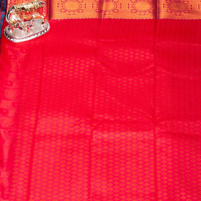 Kanchipuram Tissue Ananda Blue Silk Saree | KA10187