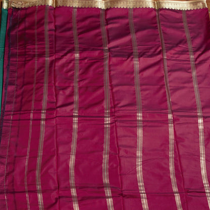 Kanchipuram Banarasi Medium Sea Green Silk Saree | KA10086