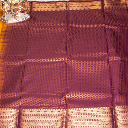 Kanchipuram Zary Haladhi Silk Saree | KA10114