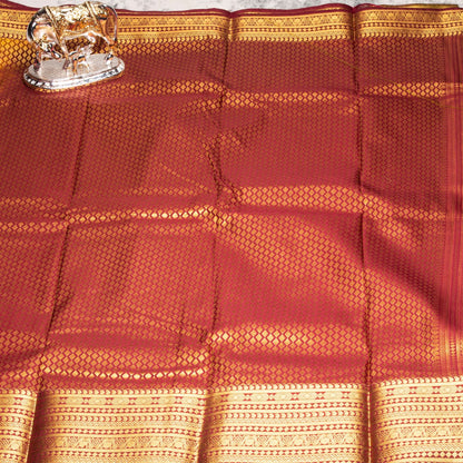 Kanchipuram Zary Lite Ovacado Silk Saree | KA10113