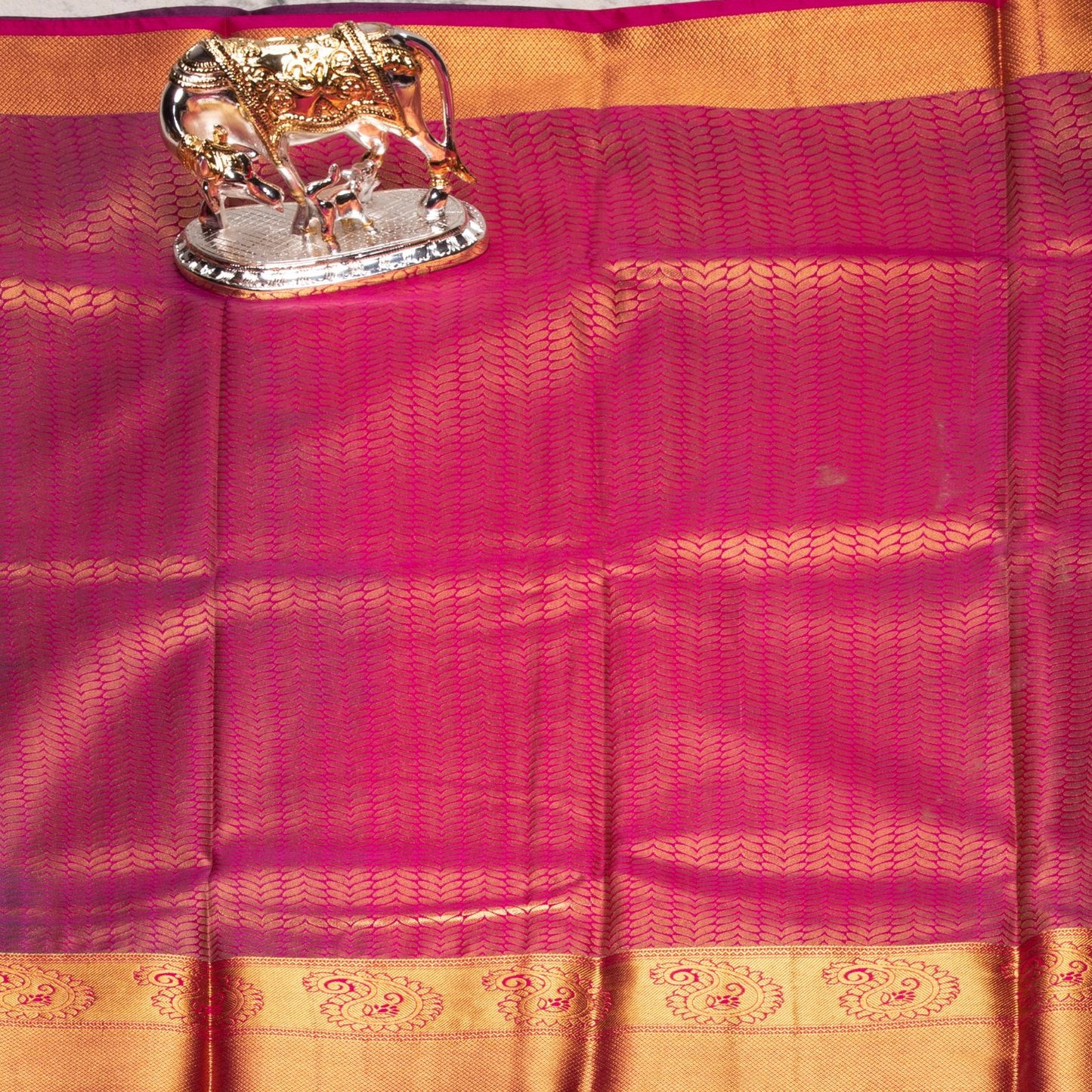 Kanchipuram Zary Hunter Green Silk Saree | KA10112