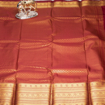 Kanchipuram Zary Lite Wheat Silk Saree | KA10120