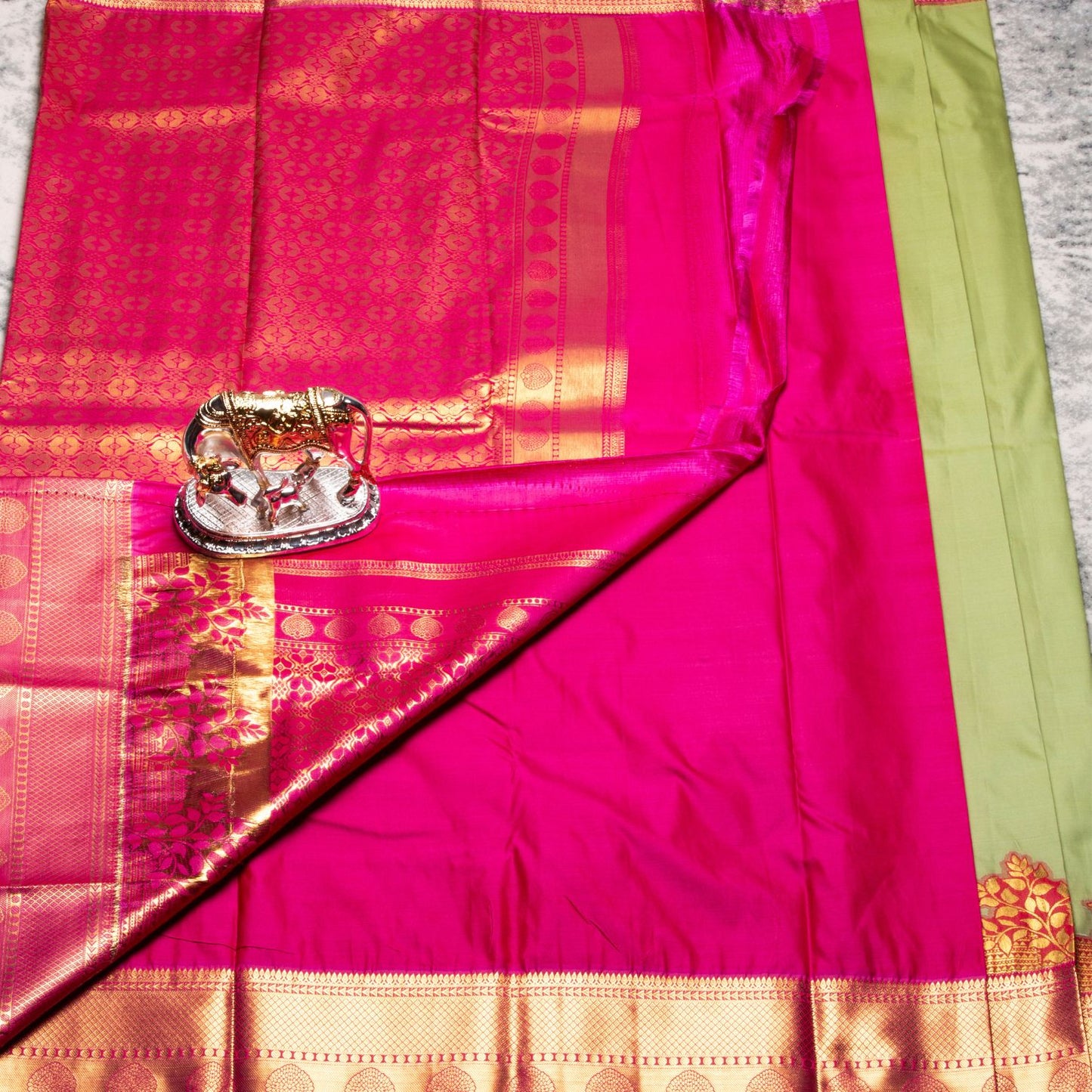 Kanchipuram Traditional Mint Silk Saree | KA10151