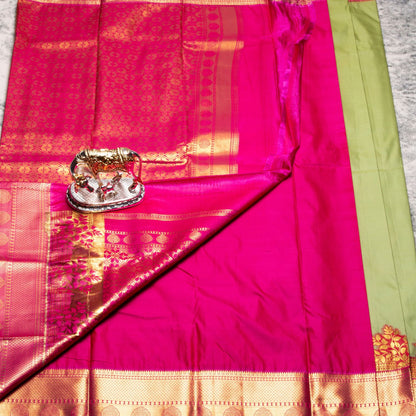 Kanchipuram Traditional Mint Silk Saree | KA10151
