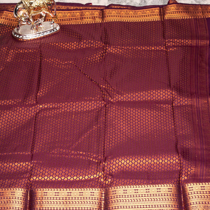 Kanchipuram Zary Green Silk Saree | KA10115
