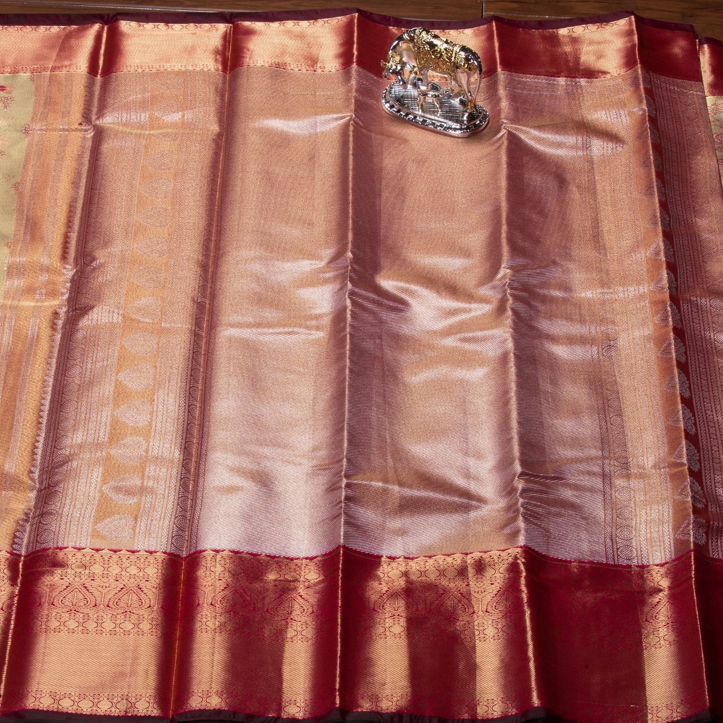 Kanchipuram Tissue Golden Silk Saree | KA10169