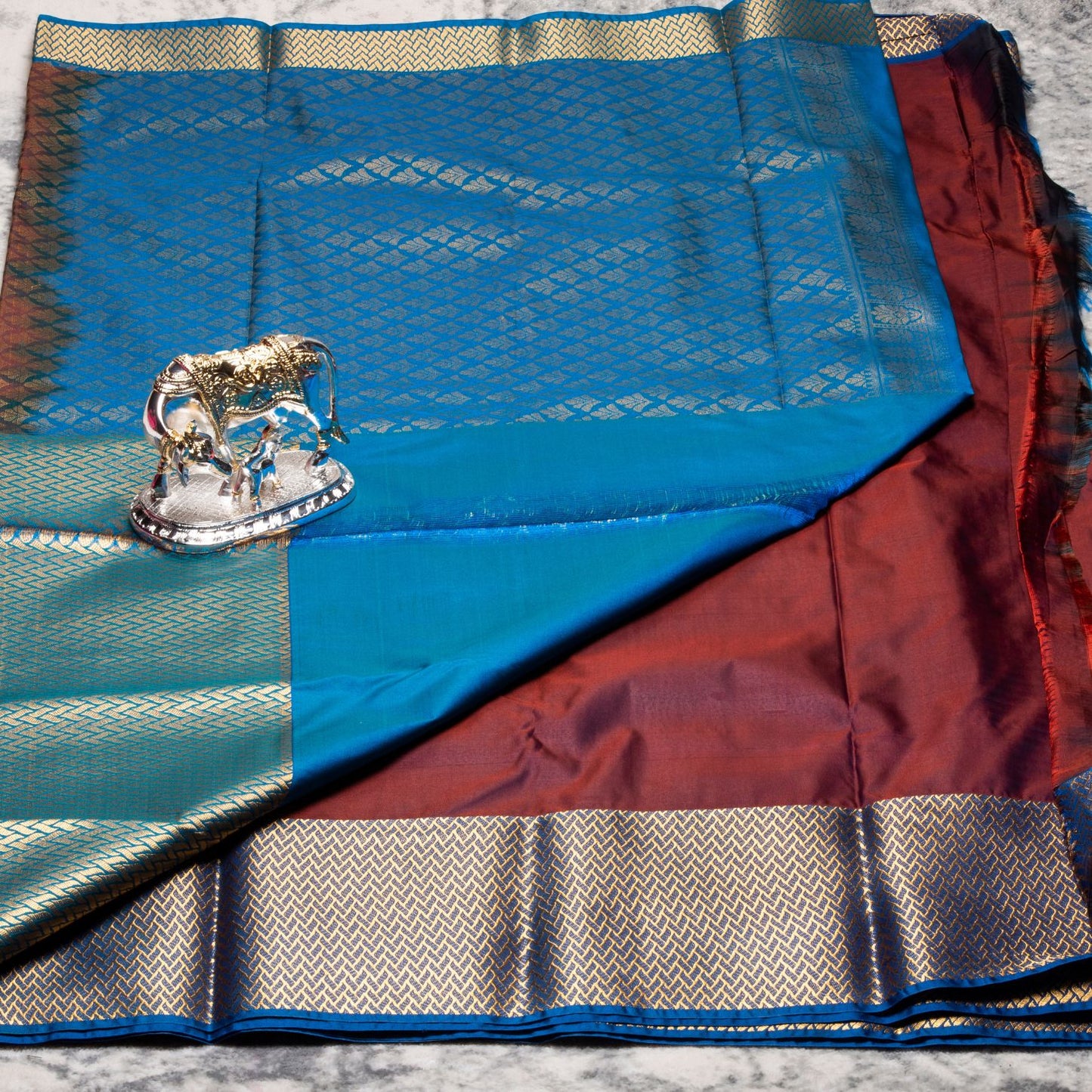 Kanchipuram Traditional Wine Silk Saree | KA10125