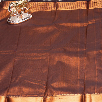 Kanchipuram Zary Deep Sky Blue Silk Saree | KA10105
