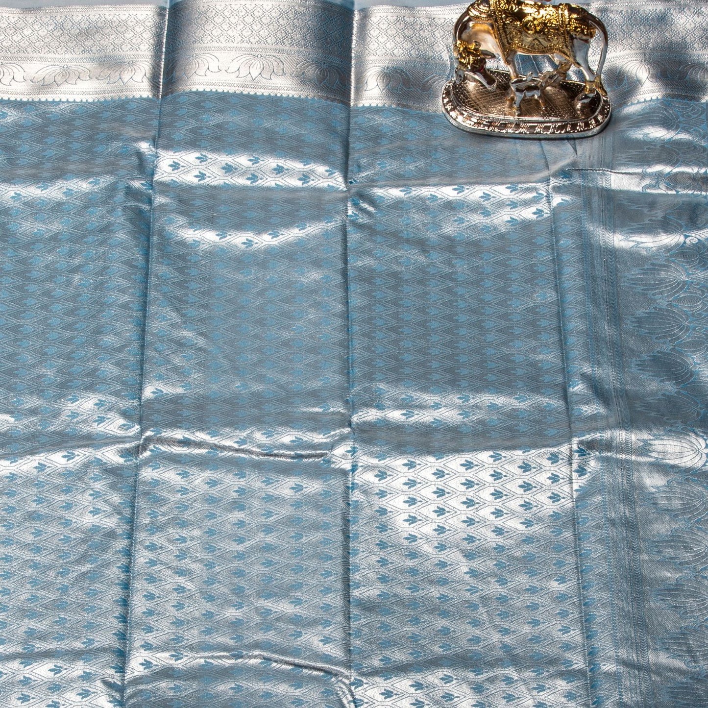 Silver Butta Sky Blue Silk Saree | KA10061