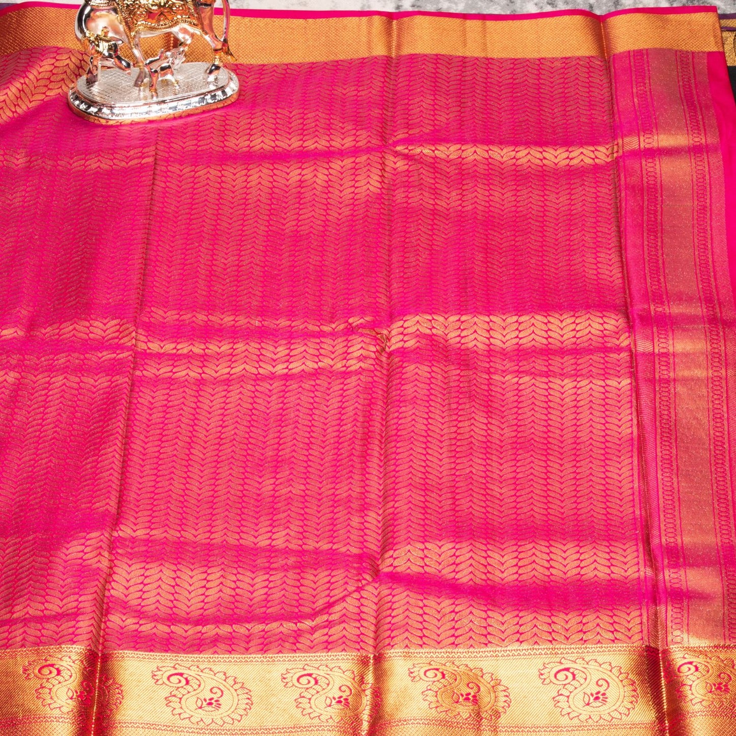Kanchipuram Zary Aegean Silk Saree | KA10106