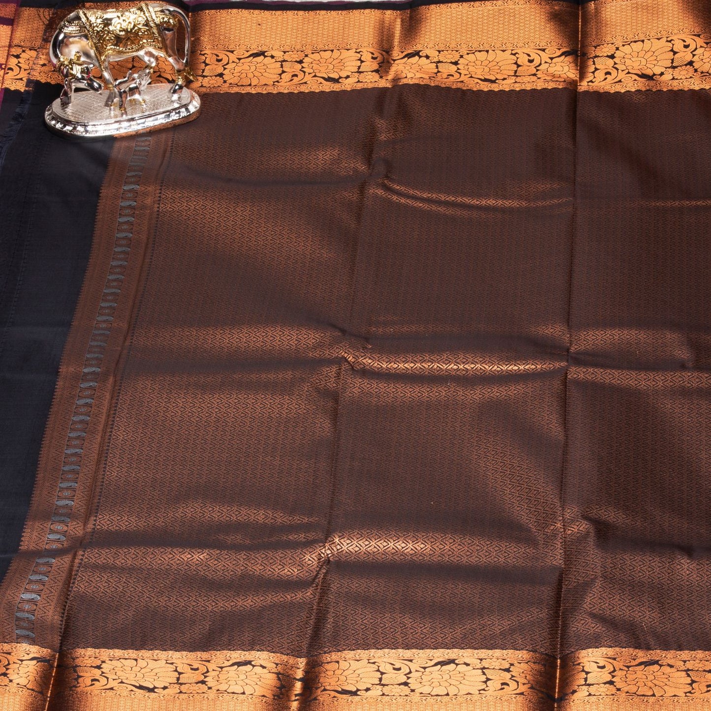 Kanchipuram Zary Dark Baby Pink Silk Saree | KA10107