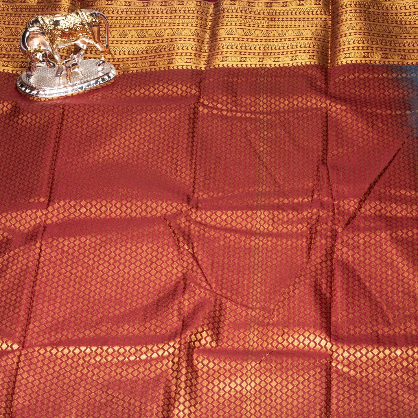 Kanchipuram Zary Cerulean Silk Saree | KA10118