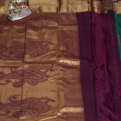 Kanchipuram Pure Emerald Green Silk Saree | KA10226