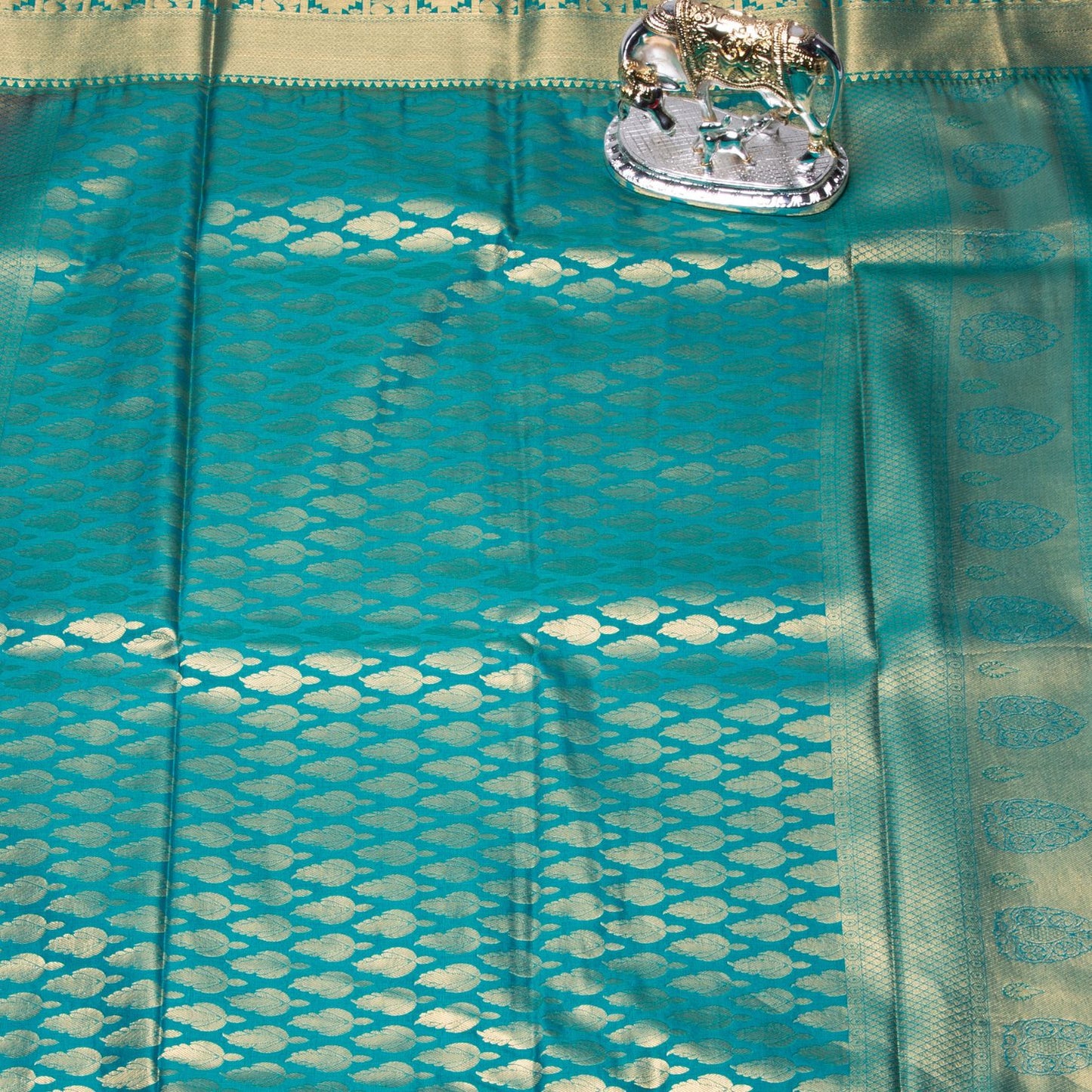 Kanchipuram Pure Syrup Brown Silk Saree | KA10162