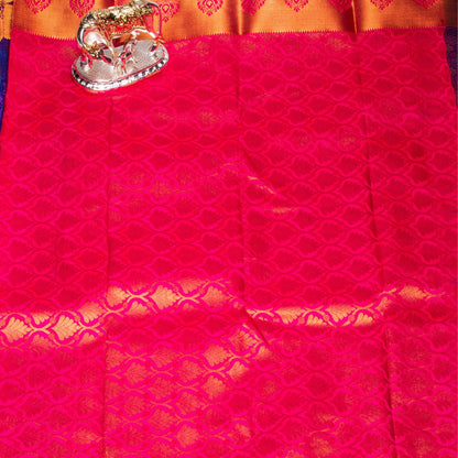Kanchipuram Tissue Blue Silk Saree | KA10183