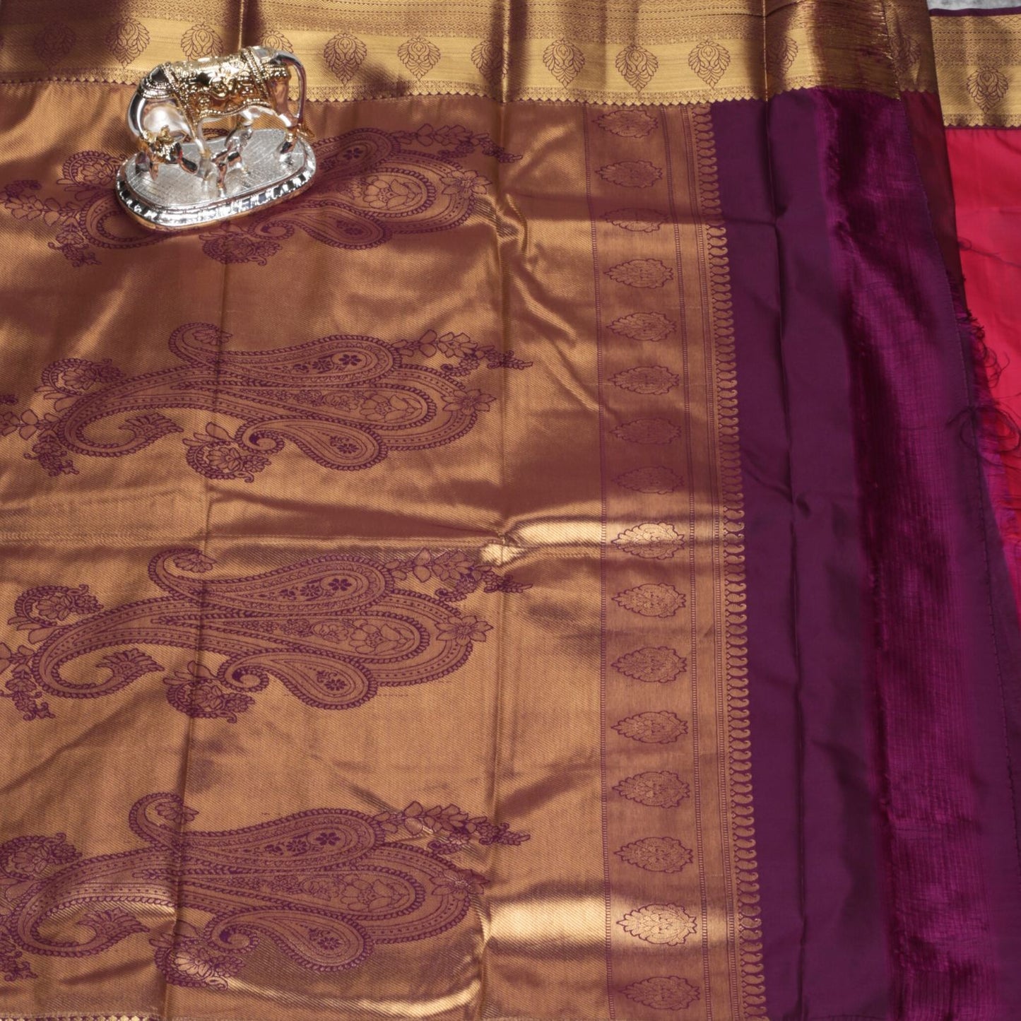 Kanchipuram Pure Ruby Red Silk Saree	 | KA10223