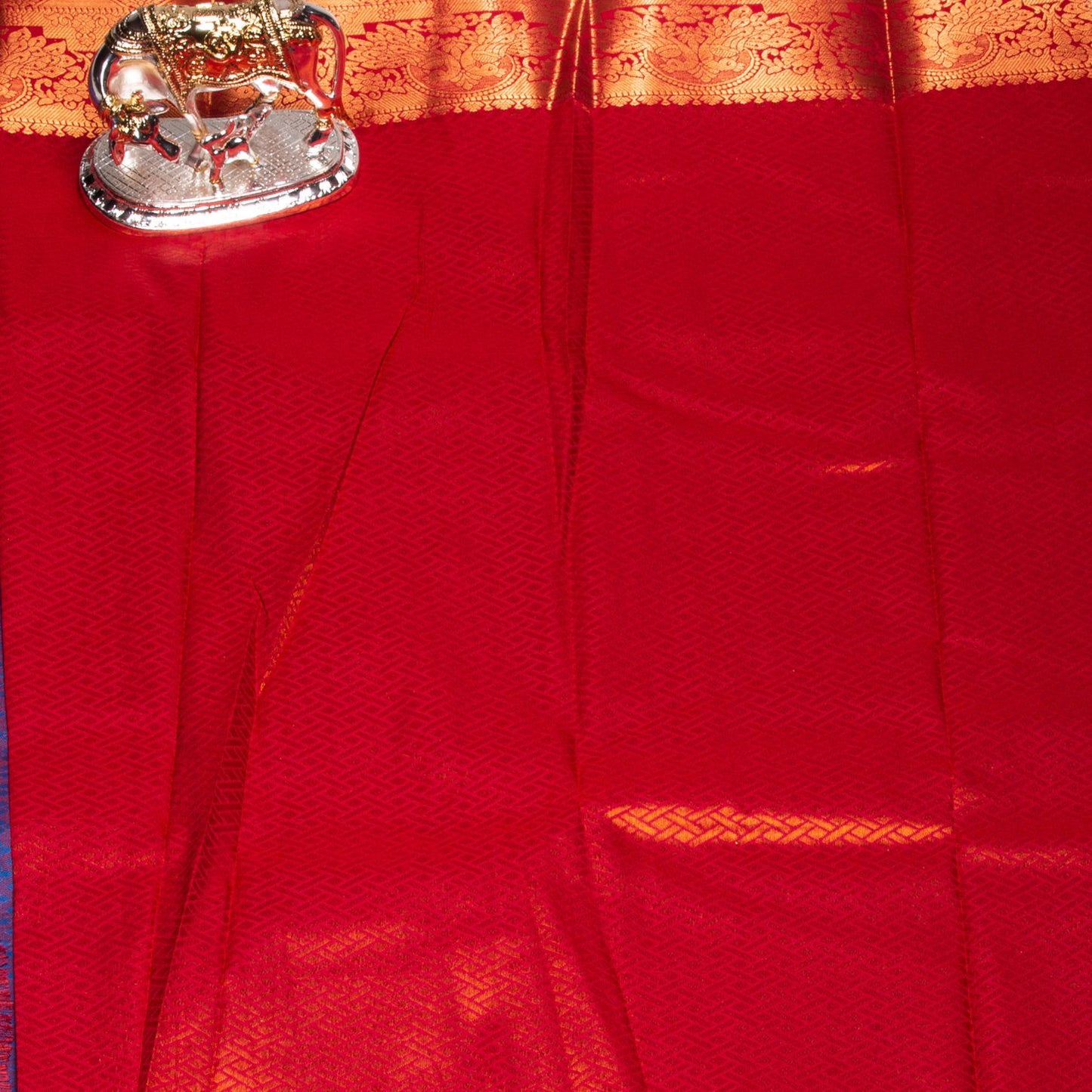 Kanchipuram Tissue Ananda Blue Silk Saree | KA10185