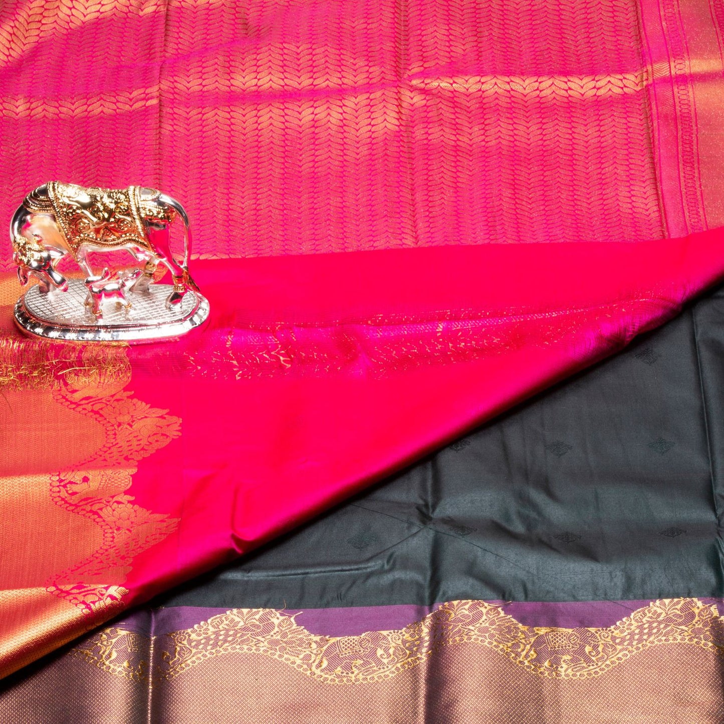 Kanchipuram Zary Aegean Silk Saree | KA10106