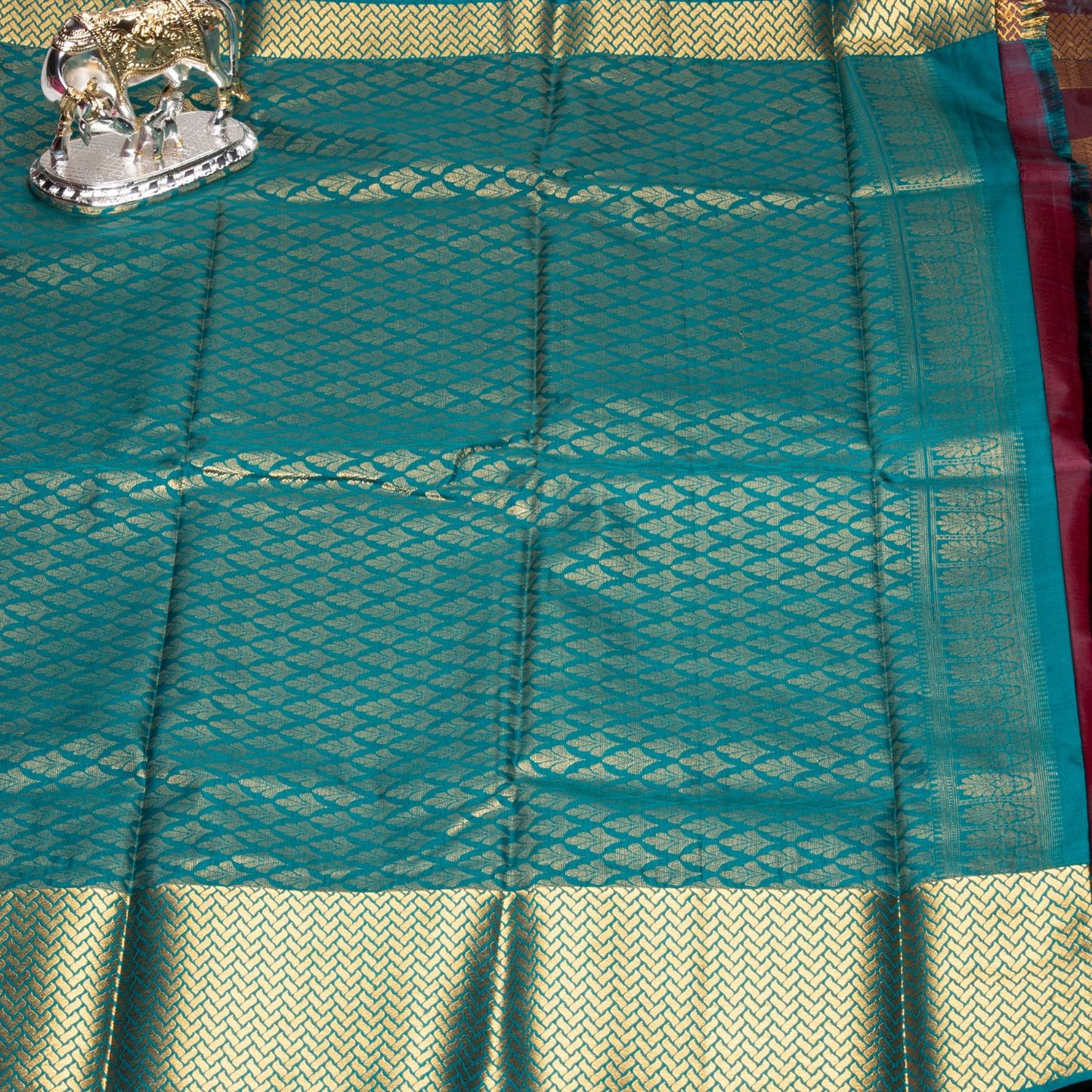 Kanchipuram Traditional Wine Silk Saree | KA10127