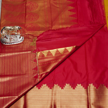 Kanchipuram Pure Haladhi Silk Saree | KA10133