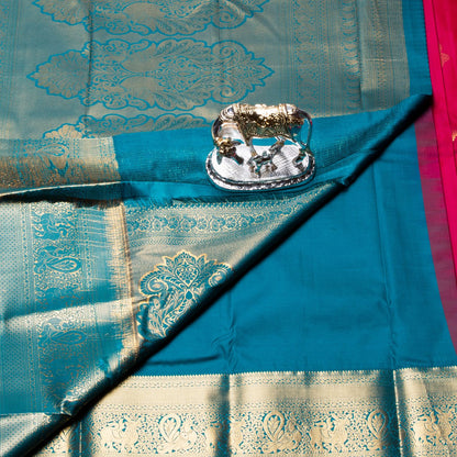 Kanchipuram Pure Pink Silk Saree | KA10158