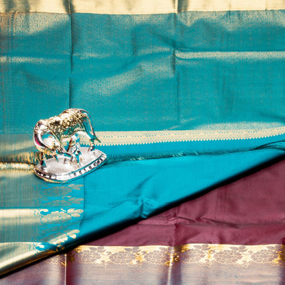 Kanchipuram Zary Maroon Silk Saree  | KA10098
