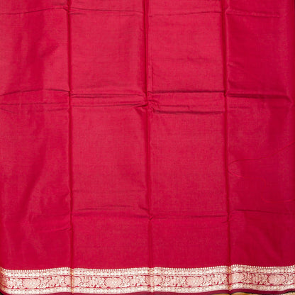 Kanchipuram Banarasi Golden Rod Silk Saree | KA10095